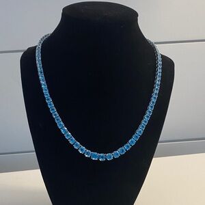 Elegant Blue Gemstone Necklace